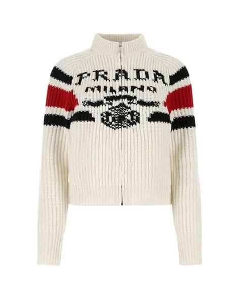 prada white cardigan|prada cardigan sweater.